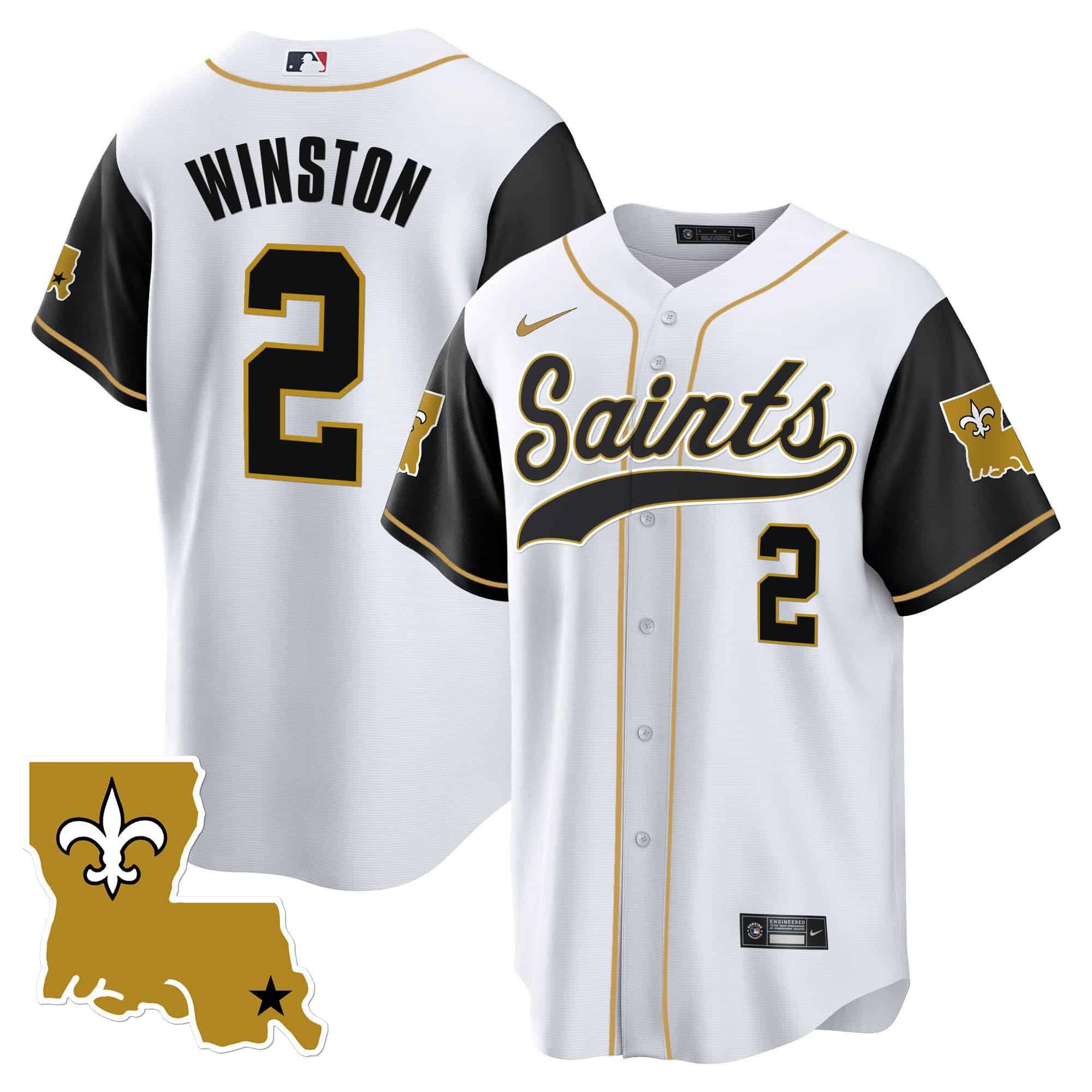 Men New Orleans Saints 2 Winston White 2024 Nike 1987 Legacy Cool Base NFL Jersey style 2